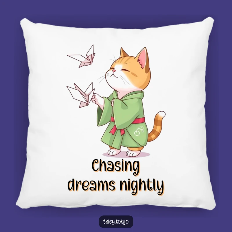 Funny Cat Origami Pillow: Cozy Cat Kimono Cushion Funny Gift