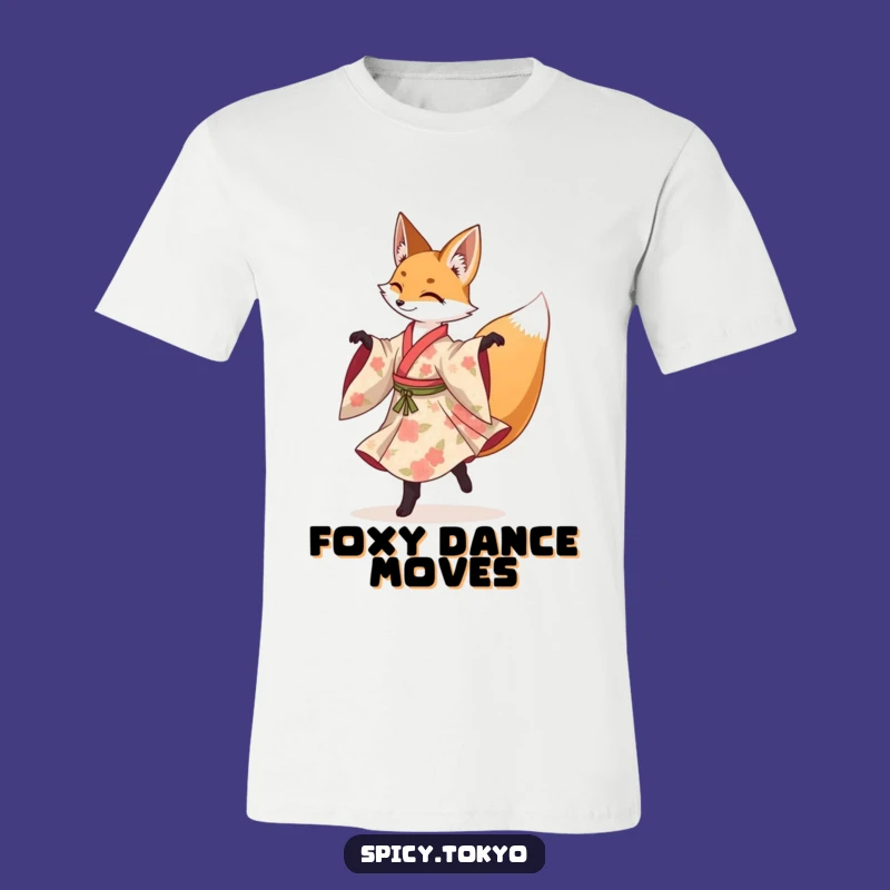 Funny Fox Pirouette T-Shirt: Graceful Fox Kimono Dancer Tee Funny Gift